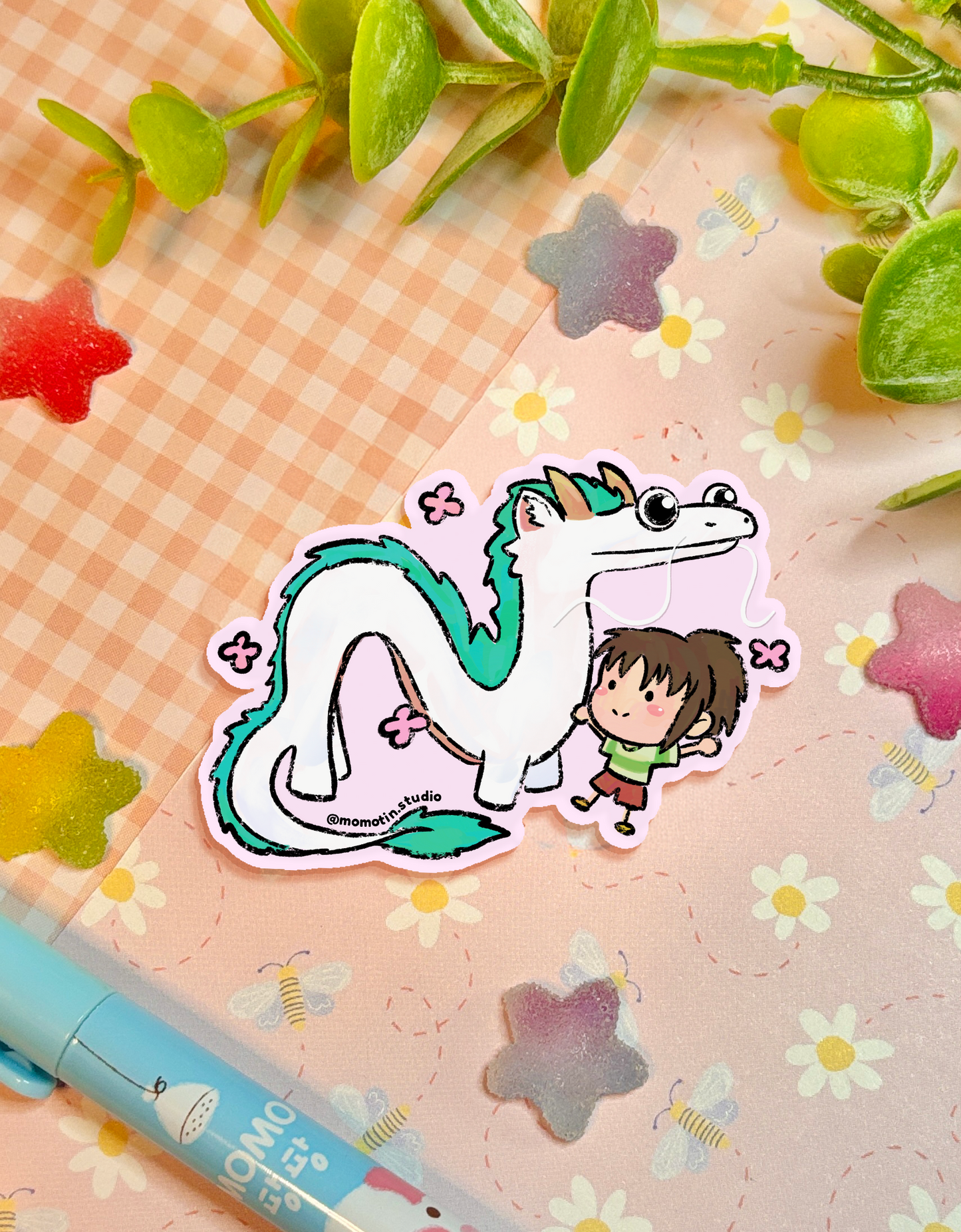 Haku x Chihiro Doodle | 2.5" Matte Waterproof Vinyl Sticker