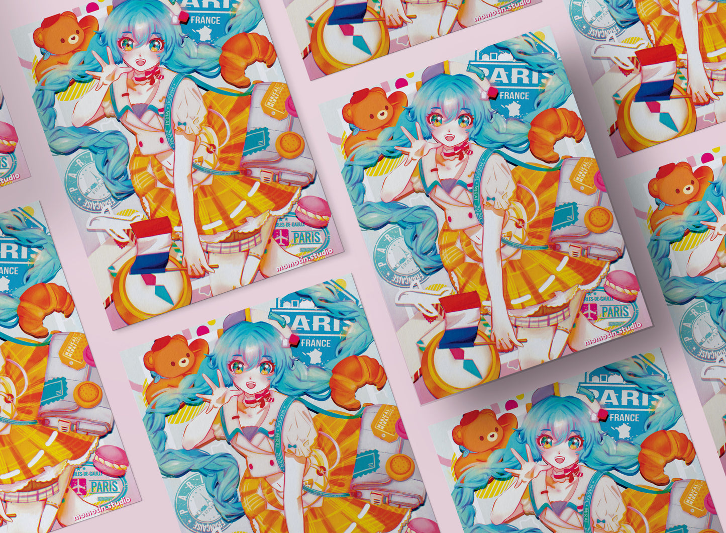 Around the World Miku - France | 8.5" x 11" Art Print