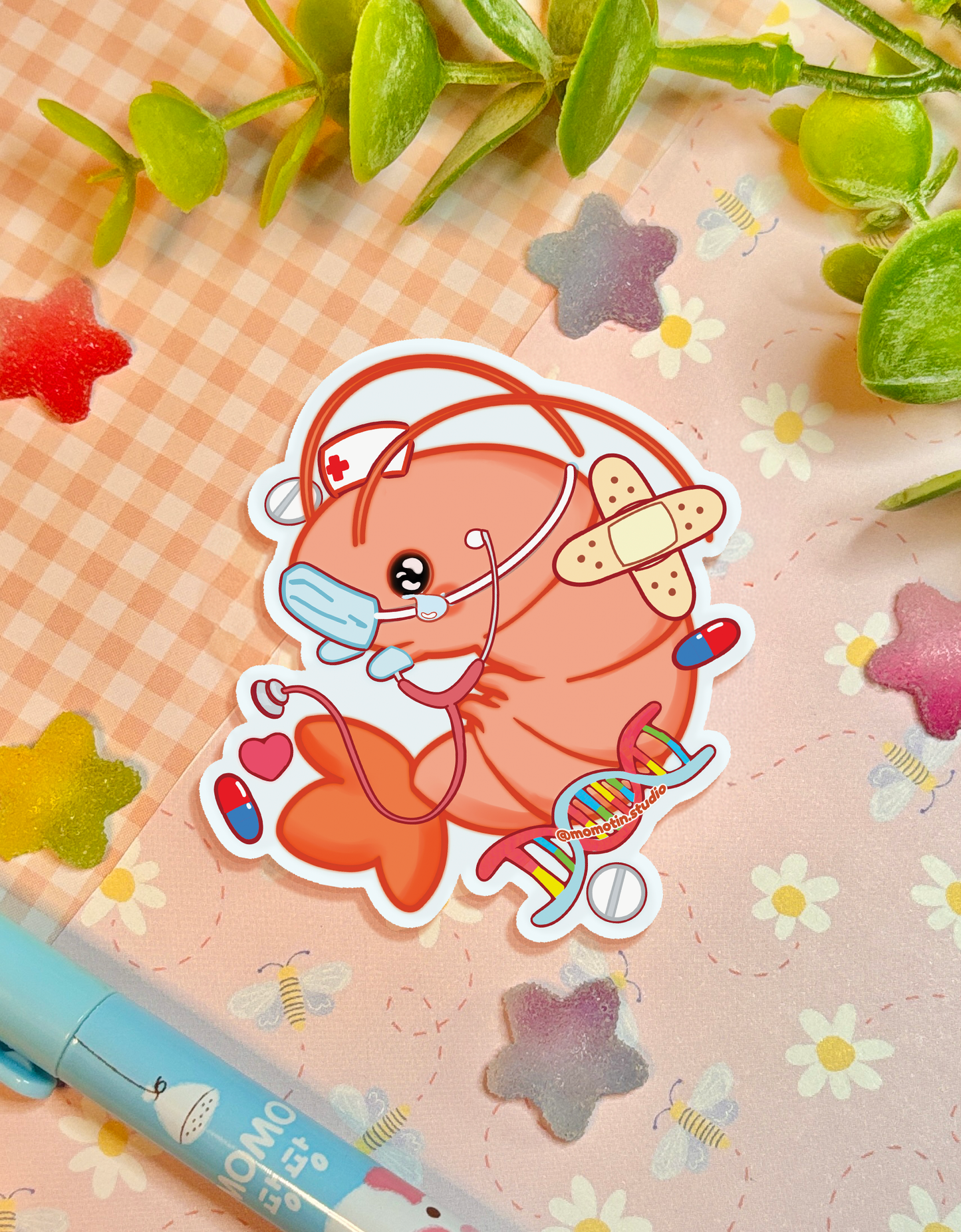 Medical Shrimp | 2.5" Matte Waterproof Vinyl Sticker