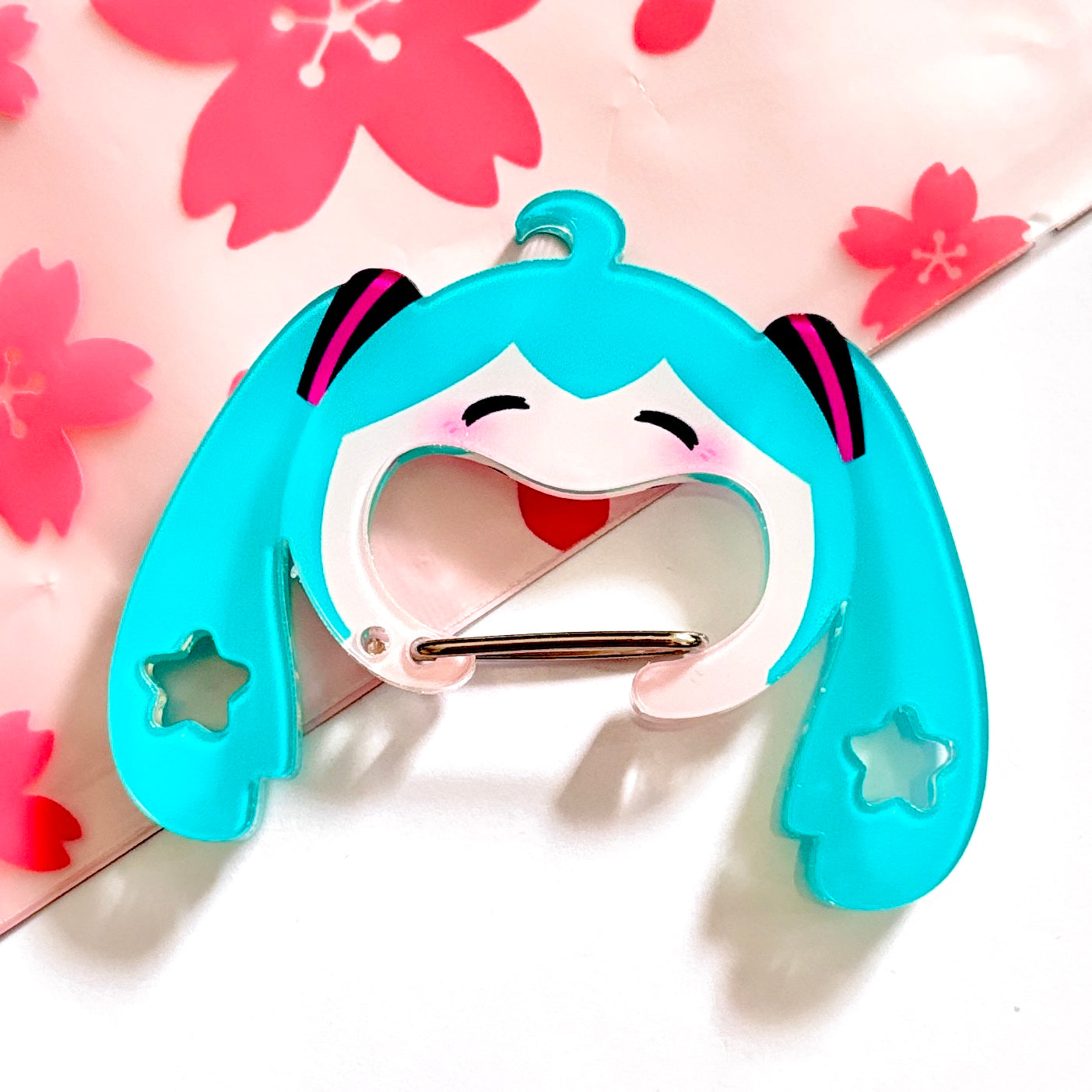 Big Mouth Miku | 2" inch Acrylic Carabiner