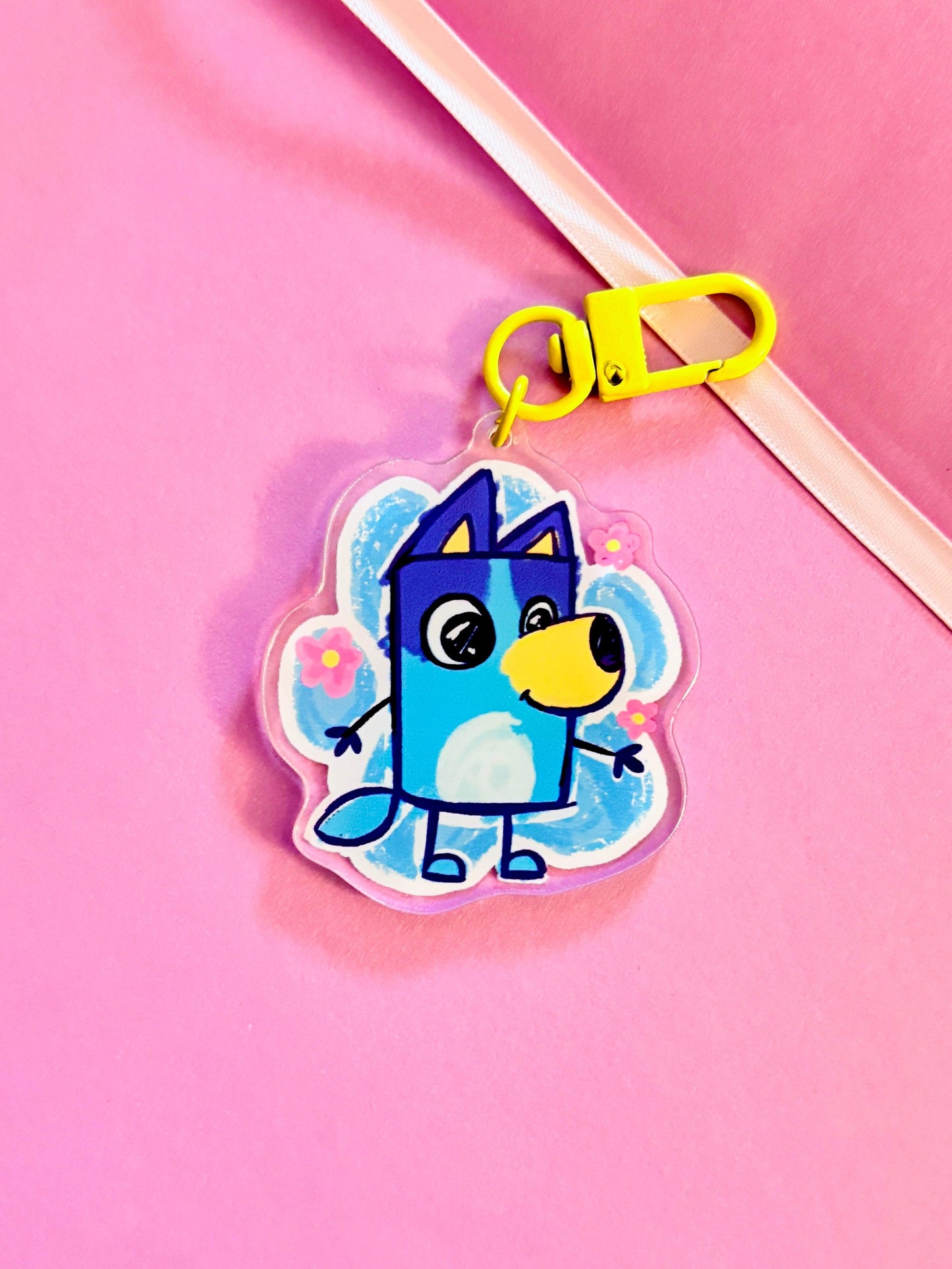 Blue Puppy Doodle | Kawaii Acrylic Charm - Momotin Studio