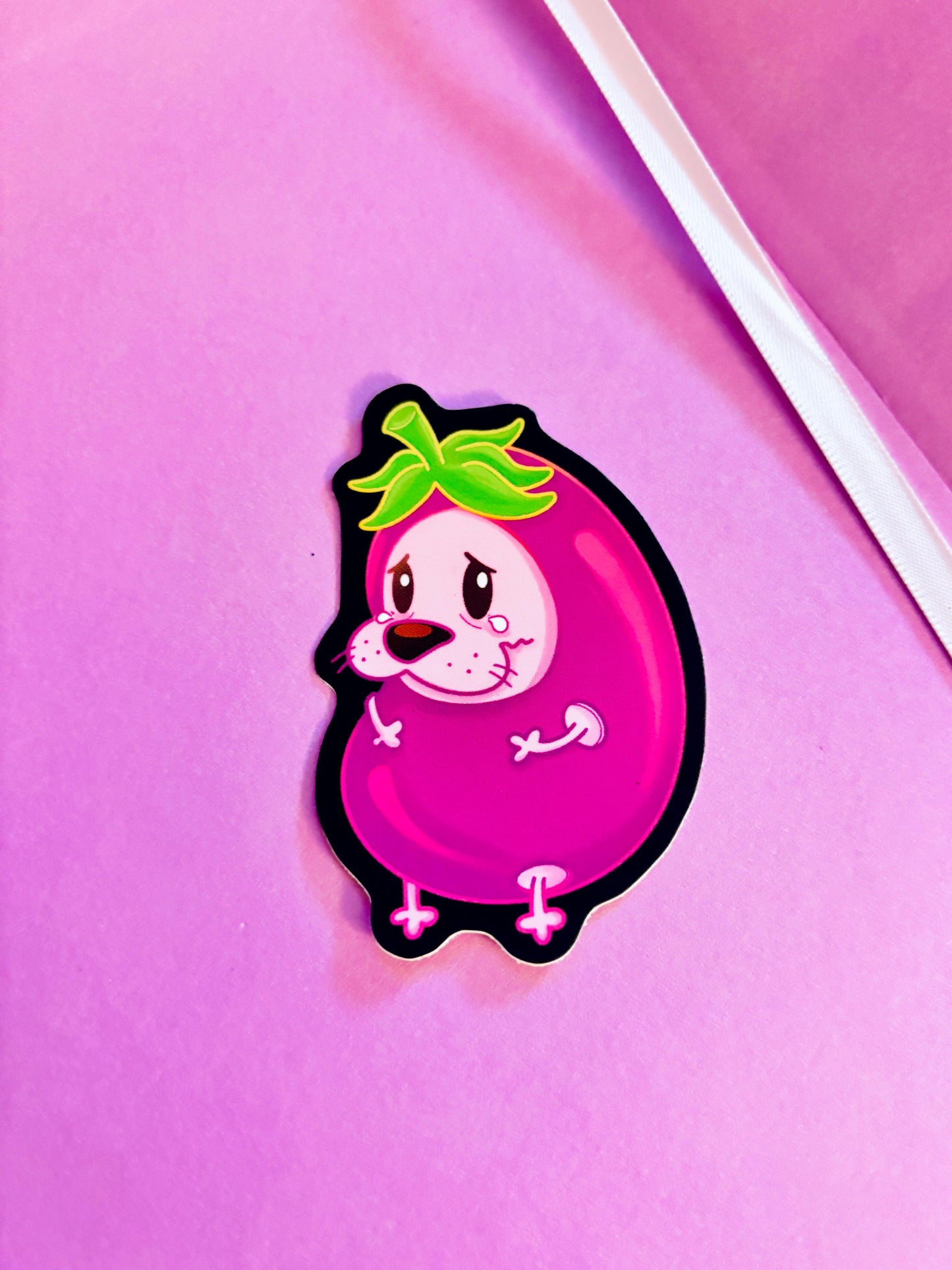 (Not-so) Courageous Eggplant | 2.5" Matte Waterproof Vinyl Sticker - Momotin Studio