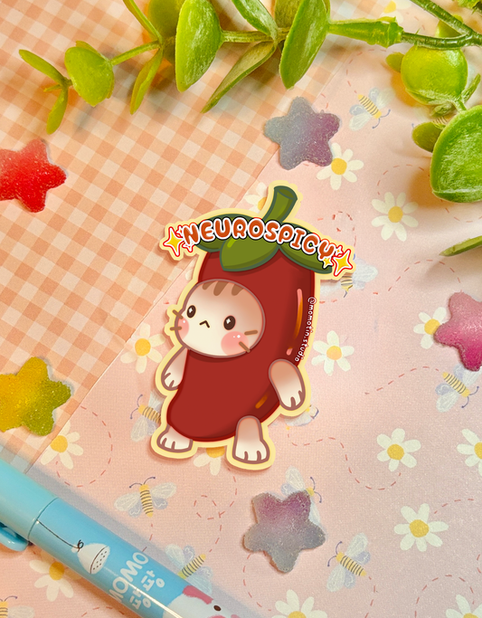 Neurospicy Cat | 2.5" Matte Waterproof Vinyl Sticker