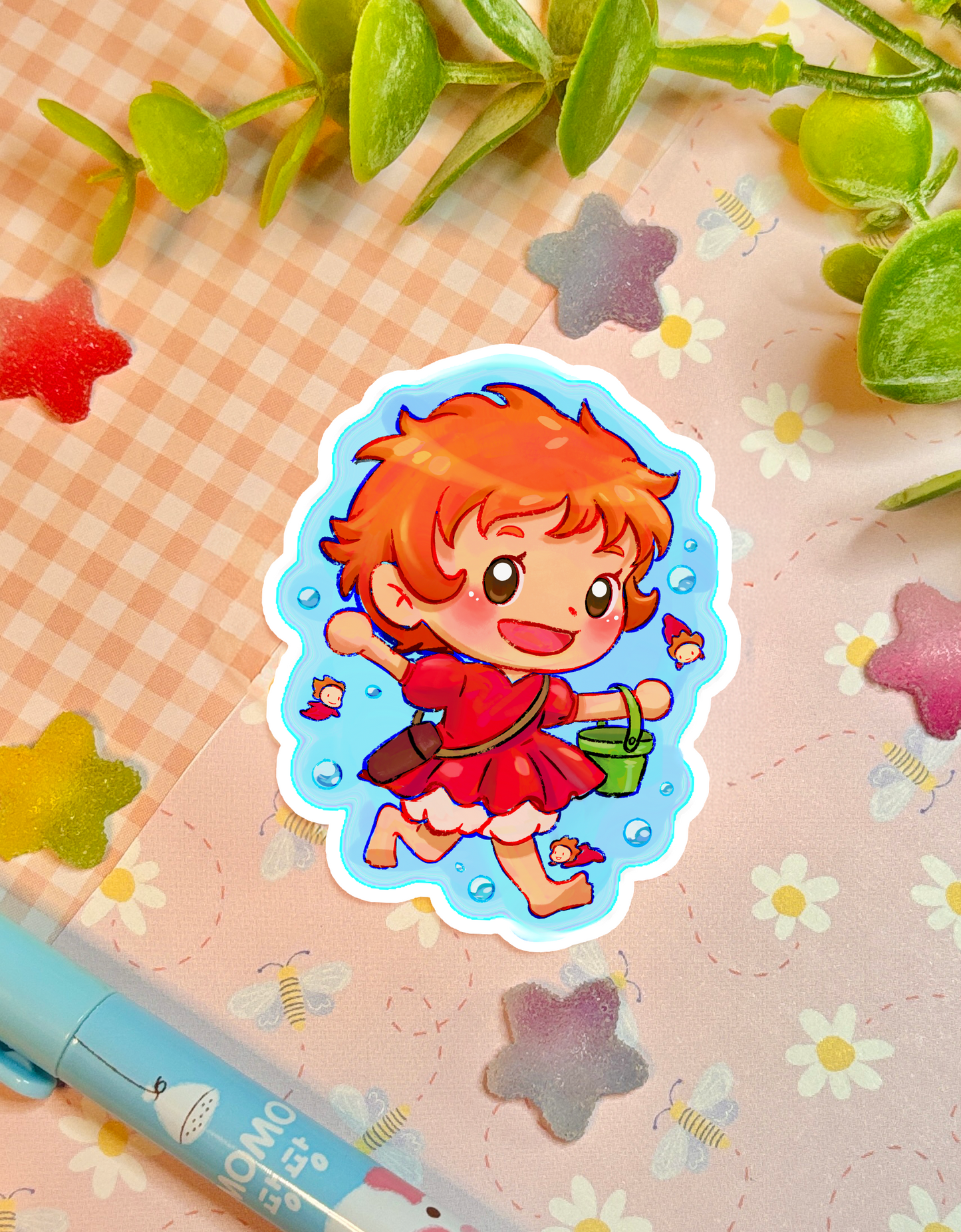 Ponyo and Sisters | 2.5" Matte Waterproof Vinyl Sticker