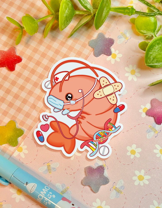 Medical Shrimp | 2.5" Matte Waterproof Vinyl Sticker