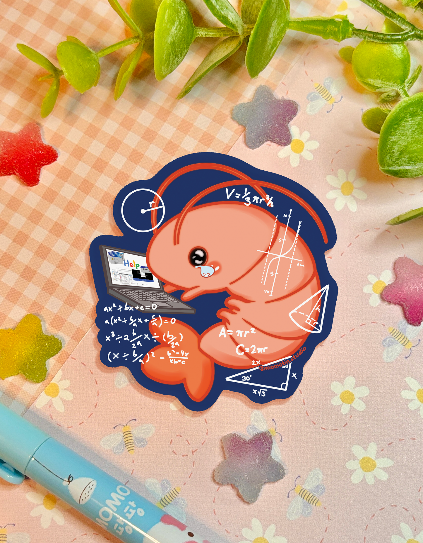 Computer Science Shrimp | 2.5" Matte Waterproof Vinyl Sticker