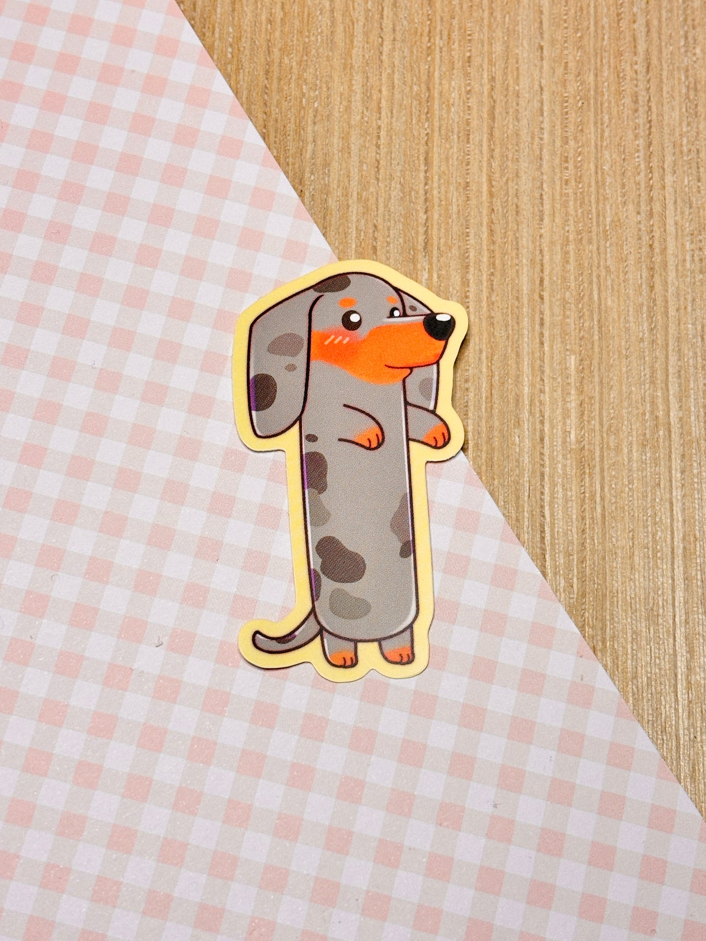 Weenie Dog - Gray| 2.5" Matte Waterproof Vinyl Sticker